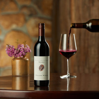 Cullen Preservative Free Malbec being poured