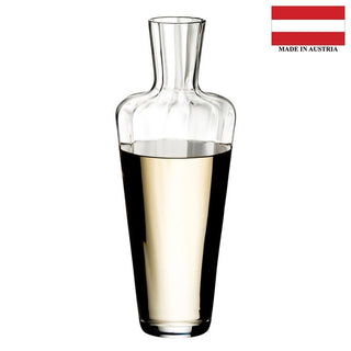 Riedel Mosel crystal wine decanter made in Austria with slim elegant design for decanting and aerating wine.
