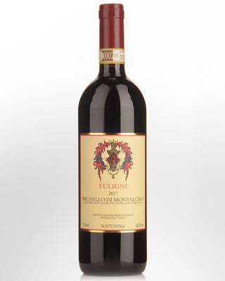 Wine bottle with a visible label on a white background