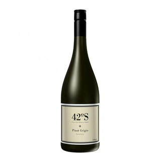Wine bottle labeled '42oS' on a white background