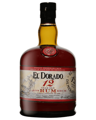 El Dorado 12 Year Old Rum 700ml bottle with rich amber rum and classic vintage label from Guyana