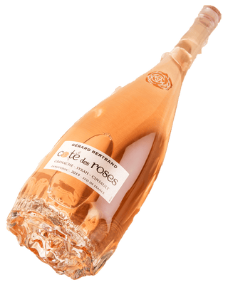 Gérard Bertrand Cote des Roses Rosé wine bottle 750ml with pale pink rosé and distinctive rose-shaped base.