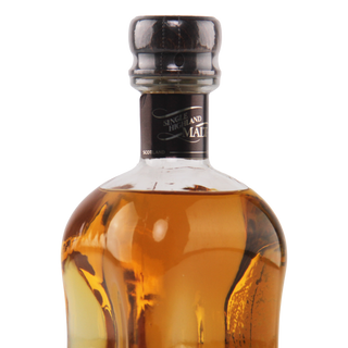 Bottle of Johnnie Walker Blue Label whisky on a white background