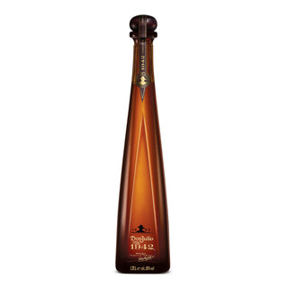 Don Julio 1942 Añejo Tequila 1.75L comes in a tall, elegant brown bottle with gold accents, rounded dark cap, and slender tapered shape—renowned for rich roasted agave and sweet oak notes.