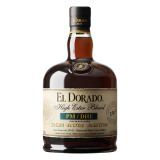 El Dorado High Ester PM/DHE Rum bottle.