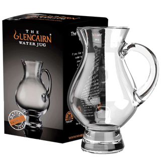 Glencairn crystal water jug showing simple elegant design and sturdy handle for controlled pouring