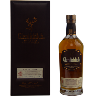 Glenfiddich whisky bottle and packaging on a white background