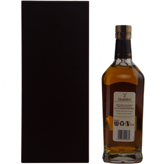 Glenfiddich whisky bottle with a black box on a white background