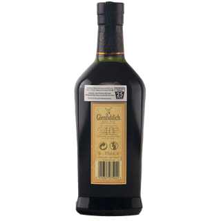Glenfiddich whiskey bottle with label on a white background
