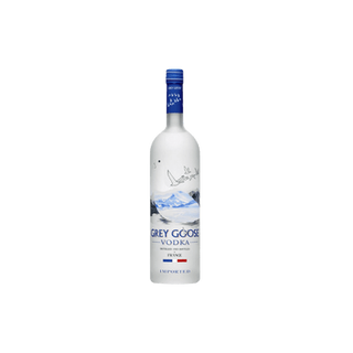 Grey Goose vodka bottle on a white background