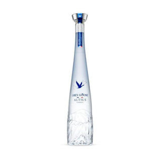 Grey Goose Altius Vodka bottle set o a white background