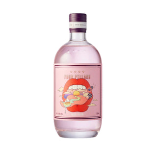 700 ml bottle of Four Pillars Arbory Afloat Pink Gin showing clear glass bottle with pale pink gin and colourful label inspired by summer and coastal themes.