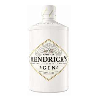 Hendrick's Gin bottle on a white background