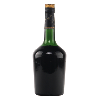 Dark bottle with a cork on a white background