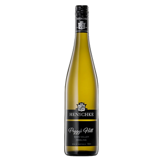 Henschke wine bottle on a white background