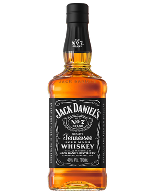 Jack Daniel's Tennessee Sour Mash Whiskey bottle on a white background