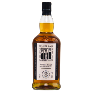 Kilkerran single malt Scotch whisky bottle on a white background