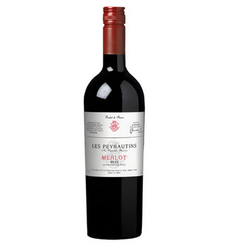 Les Peyrautins Merlot French red wine bottle