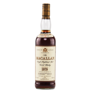 Macallan whiskey bottle on a white background