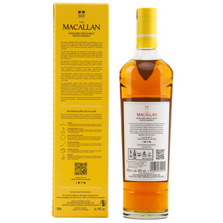 Macallan whisky bottle and packaging on a white background