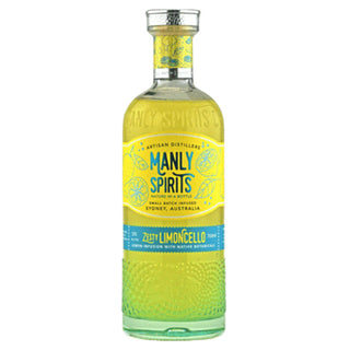 Bottle of Manly Spirits Zesty Limoncello on a white background