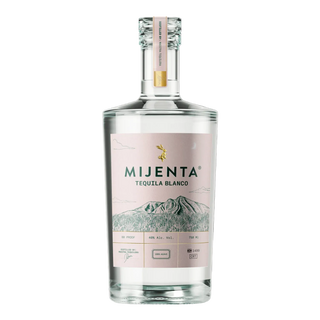 Mijenta Tequila Blanco bottle on a white background