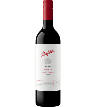 Penfolds Max's Shiraz wine bottle on a white background