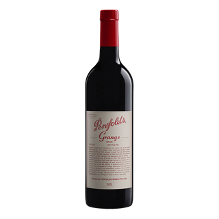Penfolds Grange wine bottle on a white background