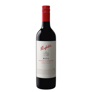 Penfolds wine bottle on a white background