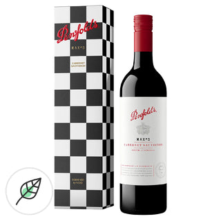 Penfolds Max's Cabernet Sauvignon wine bottle and packaging on a white background