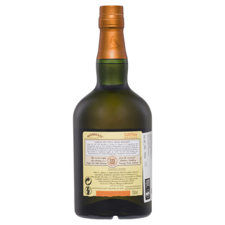 A dark green bottle of Redbreast Lustau Edition Single Pot Still Irish Whiskey, featuring an orange cap and detailed label, is displayed against a plain white background. This Irish whiskey is renowned for sherry influence and spiced sweetness.