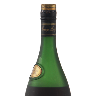 Green wine bottle with a cork on a white background
