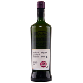 Bottle of olive oil with a label on a white background