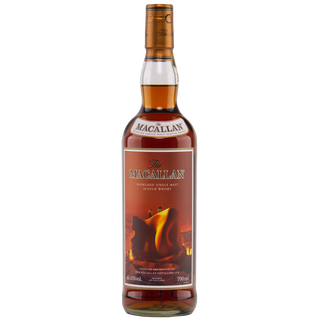 A 700 ml bottle of The Macallan The Archival Series Folio 8 Single Malt Scotch Whisky, with a brown label, amber liquid, distillery artwork, an elegant gold cap, and notes of sweet oak and golden sultanas.