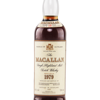 Macallan whisky bottle on a white background