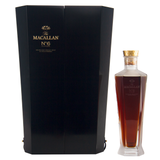 The Macallan No. 6 whisky bottle and packaging on a white background