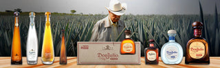 Don Julio premium Mexican tequila brand banner showcasing logo