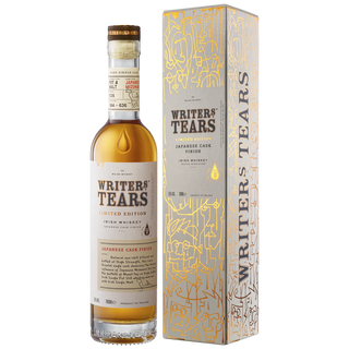 Writer's Tears Irish whiskey bottle and packaging on a white background