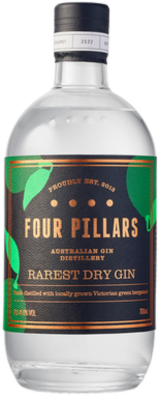 Four Pillars Rarest Dry Gin bottle with label
