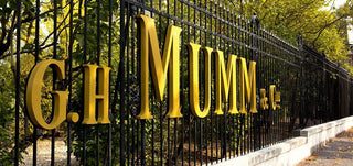 Mumm premium French winery banner showcasing brand logo