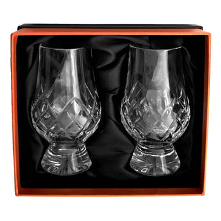 Glencairn Crystal Cut Tartan Whisky Glass (2 Pack in Presentation Box)