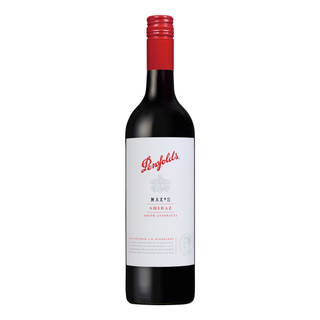 Penfolds Max's Shiraz wine bottle on a white background