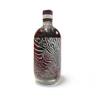 700 ml bottle of Four Pillars Bloody Shiraz Gin 2021 Limited Edition with deep reddish-purple spirit and illustrated label design.