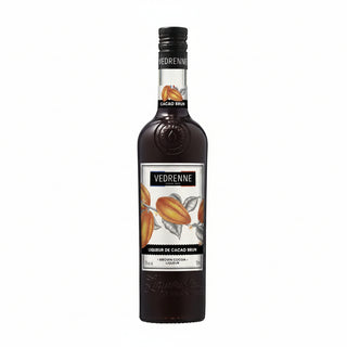Vedrenne chocolate liquor bottle on a white background