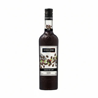 Vedrenne coffee liqueur bottle on a white background